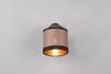 Wandstrahler DAVOS mit Schalter & Stoffschirm Taupe / Gold, Breite 12cm Bild 3