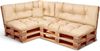 Palettenkissen Set – Sitzkissen für Europaletten Wasserdicht – Palettenpolster, gefüllt mit granuliertem Poulirette-Schaum – Inkl. 3x Sitzkissen 120x80 +Rückenlehne 120x40 sowie 60x40 & 40x40 Bild 2