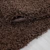 HomebyHome Shaggy Hochflor Wohnzimmerteppich Läufer 80x150 cm Braun - Flur Teppich Flauschig, Modern, Plüsch und Extra Weich - Ideal als Bettvorleger im Schlafzimmer und als Küchenläufer Bild 4