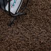 HomebyHome Shaggy Hochflor Wohnzimmerteppich Läufer 80x150 cm Braun - Flur Teppich Flauschig, Modern, Plüsch und Extra Weich - Ideal als Bettvorleger im Schlafzimmer und als Küchenläufer Bild 5