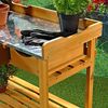 Melko Pflanztisch Gartentisch Pflanztisch Blumentisch Fichtenholz Braun Arbeitstisch (Stück, 1-St, Stück), Hochwertige Oberflächen-Platte Bild 5