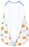 TupTam Ganzjahresschlafsack 2.5 TOG wattiert ärmellos Baby Schlafsack OEKO-TEX, Farbe: Tierköpfe Orange Blau Weiß, Größe: 56-62 Bild 3