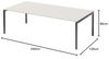 BISLEY Cito Chefarbeitsplatz/Konferenztisch, 740 mm höhenfixes U-Gestell, Metall, Gw334 Dekor Grauweiß, Gestell Anthrazitgrau, 120 x 240 x 85 cm Bild 2
