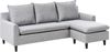 Ecksofa Polsterbezug hellgrau ELVENES Bild 4