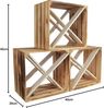 CHICCIE 3 Set Weinregal Wino aus Holz - Geflammt Weiß X Regal Bild 2
