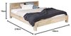 Kare Design Bett Puro, 160x200 cm, helles Holzbett, Holzbett handgeschnitzt, (H/B/T) 76 x 169 x 218 cm Bild 3