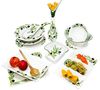 Lashuma Tafelservice Olive (4-tlg), Keramik, Handgemachte Essteller rund Ø 20 cm Bild 4