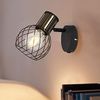 Wandlampe, beweglich, Käfig-Design, schwarz, H 16,5 cm Bild 2