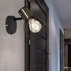 Wandlampe, beweglich, Käfig-Design, schwarz, H 16,5 cm Bild 4