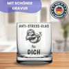 Lasernauten Whiskyglas Trinkglas mit Gravur "Anti-Stress-Glas für dich" lustige Geschenkidee, mit Gravur Bild 3