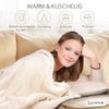 Wohndecke Kuscheldecke XL warm Sherpa, dicke Sofadecke, hochwertige Tagesdecke, Cozyor, 150x200 Plüschdecke beige Driftwood flauschig Sofaüberwurf Sherpadecke Bild 3