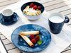 Espresso Tasse mit Unterteller, Melamin, navy weiss - Serie Living einzeln Bild 2