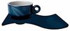 Espresso Tasse mit Unterteller, Melamin, navy weiss - Serie Living einzeln Bild 1