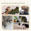 PawHut Kratzbaum mit Sisalsäule, Hundetreppe mit Spielball, Einstieghilfe, Kiefernholz, Grau+Natur, 45 x 40 x 48 cm Bild 5
