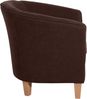 Livia Sessel Veloursstoff Braun Buche Natur Bild 5