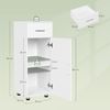 EUGAD Hochschrank (1-St) Badezimmerschrank 1 Schublade, 30 x 80 x 30 cm, weiß Bild 3