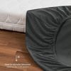 Blumtal® Frottee Spannbettlaken - Kuschelig weiches Bettlaken 160x200 cm, Oeko-Tex 100 Zertifiziert, bis 22cm Matratzenhöhe, Anthrazit Bild 5