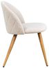 FurnitureR Set von 4 Esszimmerstühlen Weiche Stühle Küchenstühle, Komfort Fleece Stoff Sitz für Esszimmer Wohnzimmer Lounge Home, Beige Bild 5