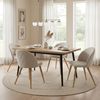 FurnitureR Set von 4 Esszimmerstühlen Weiche Stühle Küchenstühle, Komfort Fleece Stoff Sitz für Esszimmer Wohnzimmer Lounge Home, Beige Bild 2