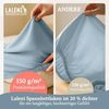 Laleni 2er-Set Premium Spannbettlaken für Beistellbett 50x89 cm - Oeko-Tex Zertifiziert, 100% Baumwolle, atmungsaktives Spannbetttuch Jersey Baby, 150 g/m², Hellblau Bild 4