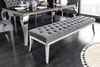 riess-ambiente Sitzbank CASTLE DELUXE 165cm grau / silber (Einzelartikel, 1-St), Esszimmer · Samt · Edelstahl · Schlafzimmer · Flur · Barock Design Bild 2