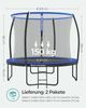 Songmics Trampolin mit Leiter, Sicherheitsnetz und gepolsterten Stangen, Stahl blau, Ø 305 cm Bild 5