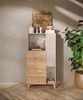 Hochkommode >Morena< soft-close, Cashmere / Eiche Cadiz Nachbildung - 81x154x42 (BxHxT) Bild 2