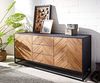 Sideboard Famke 145 cm Mango Teak 2 Türen 3 Schubladen Bild 2
