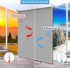 Verdunklungsrollo ohne Bohren Rollos für Fenster B110 x H170 cm (Stoffbreite 105cm) Hellgrau Thermo Rollo Klemmfix Verdunkelungsrollo Seitenzugrollo Sicht-und Sonnenschutz Wandmontage Bild 2