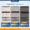 Grandekor Doppelrollo Klemmfix ohne Bohren Weiß-Beige-Braun 45x150 cm(Stoffbreite 41cm) Fenster Rollos für innen Klemmrollos Duo Rollos für Fenster ohne Bohren mit Bohren Privatschutz Zebrarollo Bild 5