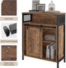 SogesHome Buffets Sideschrank Küchenschrank mit Schiebetür Sideboard mit 3 offenen Fächern für Aufbewahrung für Küchen Wohnzimmer Vintagebraun 70 x 30 x 80 cm Bild 4