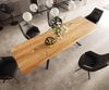 Esstisch Edge 300x100x4 Eiche Natur Zenthara kantig Metall Schwarz Live-Edge Bild 5