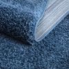 carpet city Shaggy Hochflor Teppich - 120x170 cm - Blau - Langflor Wohnzimmerteppich - Einfarbig Uni Modern - Flauschig-Weiche Teppiche Schlafzimmer Deko Bild 4
