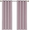 Deconovo Verdunkelungsgardinen mit Ösen Thermogardine Kälteschutz Gardinen Blickdicht, 180x140 cm(HöhexBreite), Hellpink, 2er Set Bild 4