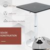 HOMCOM Bartisch Höhenverstellbar Stehtisch mit Drehbar Tischplatte, rutschfest Küchentisch für Wohnzimmer, Esszimmer, Schwarz, 60 x 60 x 69-93 cm Bild 5