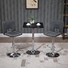 HOMCOM Bartisch Höhenverstellbar Stehtisch mit Drehbar Tischplatte, rutschfest Küchentisch für Wohnzimmer, Esszimmer, Schwarz, 60 x 60 x 69-93 cm Bild 2