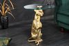 riess-ambiente Beistelltisch WILDLIFE PANTHER 60cm gold / transparent · Wohnzimmertisch aus Metall (Einzelartikel, 1-St), Glas-Platte · rund · handmade · Skulptur · Urban Jungle Design Bild 4