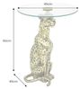riess-ambiente Beistelltisch WILDLIFE PANTHER 60cm gold / transparent · Wohnzimmertisch aus Metall (Einzelartikel, 1-St), Glas-Platte · rund · handmade · Skulptur · Urban Jungle Design Bild 3