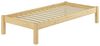 Einzelbett Kiefer natur 80x200 Massivholzbett Futonbett Bettrahmen Rollrost 60.35-08 Bild 1