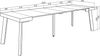 Skraut Home Ausziehbarer Konsolentisch, Eiche und weiß, 90X58X73 Bild 3