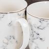 Levandeo® Becher, 4er Set Tassen Marmor Optik 300ml Weiß Gold Porzellan Kaffeetasse Bild 4