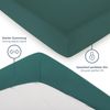 Blumtal® Baumwolle Spannbettlaken 180x200 cm Basics Jersey - Bettbezug 180x200 cm - Oeko-TEX zertifiziertes Spannbetttuch 180x200 cm - Matratzenbezug 180x200 cm - Bettbezug - Leintuch - Silver Pine Bild 4