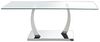 DRW Rechteckiger Couchtisch aus Metall und Glas in transparent und verchromt, 120 x 60 x 45 cm, bunt, estandar Bild 2
