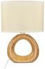 Licht-Erlebnisse Nachttischlampe ANDRE, ohne Leuchtmittel, Braun Beige Stoffschirm Keramik Fuß in Holzoptik 28 cm klein E14 Bild 2