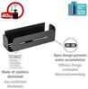 WENKO Turbo-Loc® Wandablage Bivio Black matt, Badregal aus Aluminium, zur Aufbewahrung im Bad, Befestigen ohne Bohren, Schwarz Bild 3