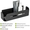 WENKO Turbo-Loc® Wandablage Bivio Black matt, Badregal aus Aluminium, zur Aufbewahrung im Bad, Befestigen ohne Bohren, Schwarz Bild 4