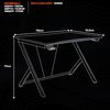 X Rocker Ocelot Carbon Gaming-Schreibtisch mit Mousepad & Kabelmanagement - blau/rot Bild 2