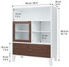 Elegant Home Fashions Tyler Holz Badezimmer Freistehender Aufbewahrungsschrank 33 x 66 x 86,8 cm Mit Schublade & Regalen 2 Ton Weiß/Braun EHF-F0010, White/Natural Wood, One Size Bild 3