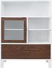 Elegant Home Fashions Tyler Holz Badezimmer Freistehender Aufbewahrungsschrank 33 x 66 x 86,8 cm Mit Schublade & Regalen 2 Ton Weiß/Braun EHF-F0010, White/Natural Wood, One Size Bild 4