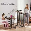 HOMCOM Schreibtisch 2-stufige Arbeitsfläche (Laptoptisch, 1-St, Arbeitstisch), Höhenverstellbar, Rustikal-Braun Bild 4